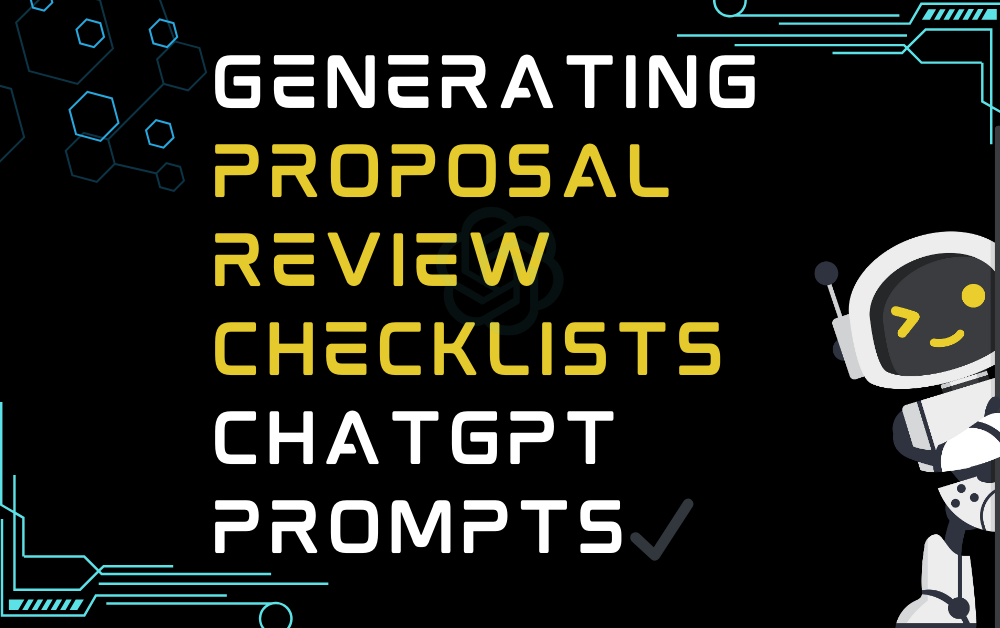 ✔️Generating proposal review checklists ChatGPT Prompts