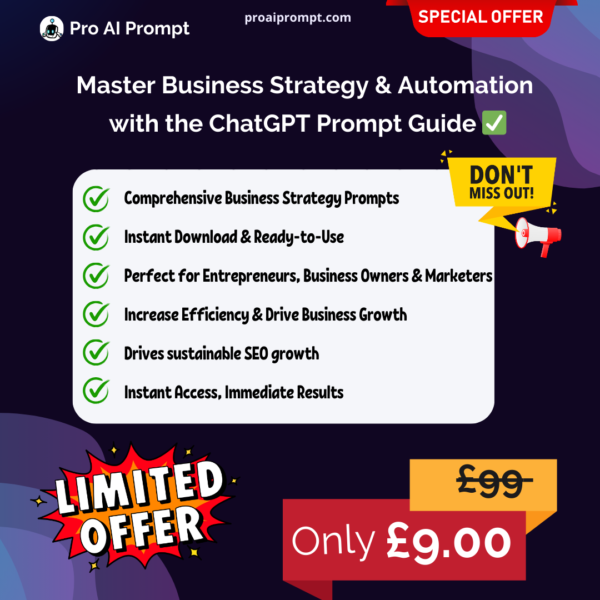 Master Business Strategy & Automation with the Comprehensive ChatGPT Prompt Guide